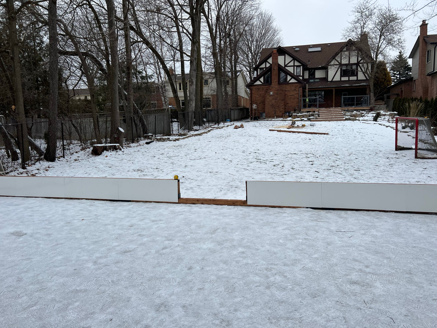puck board for outdoor hockey