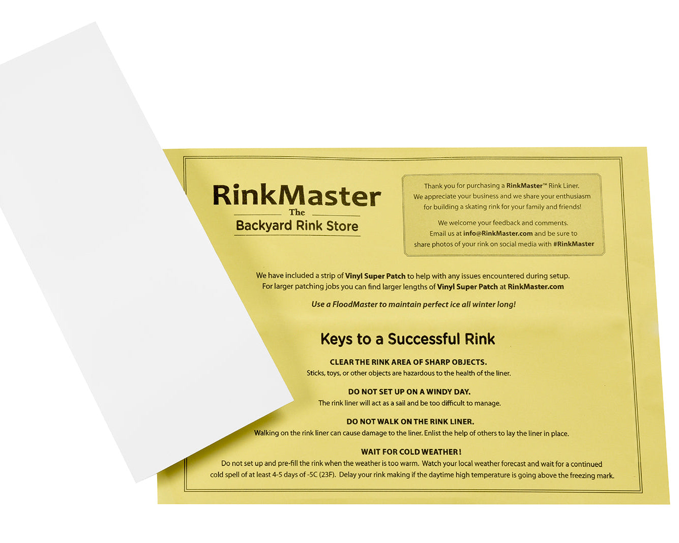 Rinkmaster keys to a successful backyard ice rink