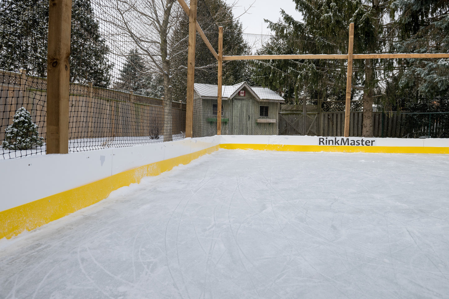 hockey boards with 6" yellow kickplate