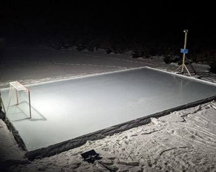 outdoor ice rink - night