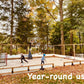Kits playing on RinkMaster Hockey Rink Kit in autumn
