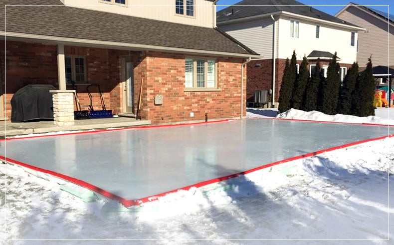 Installing Outdoor Rink Backyard Ice Rink Liner