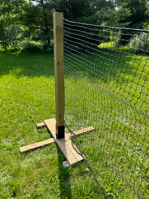 hockey rink netting bracket with post