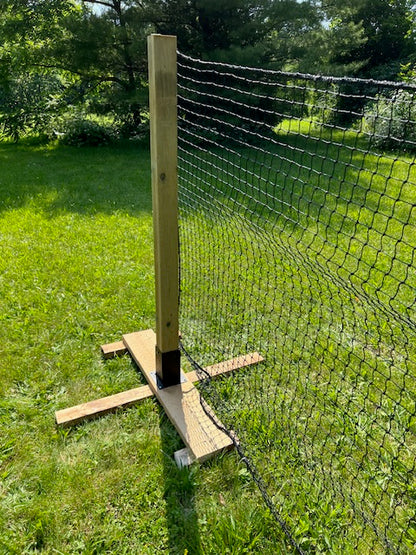 hockey rink netting bracket with post